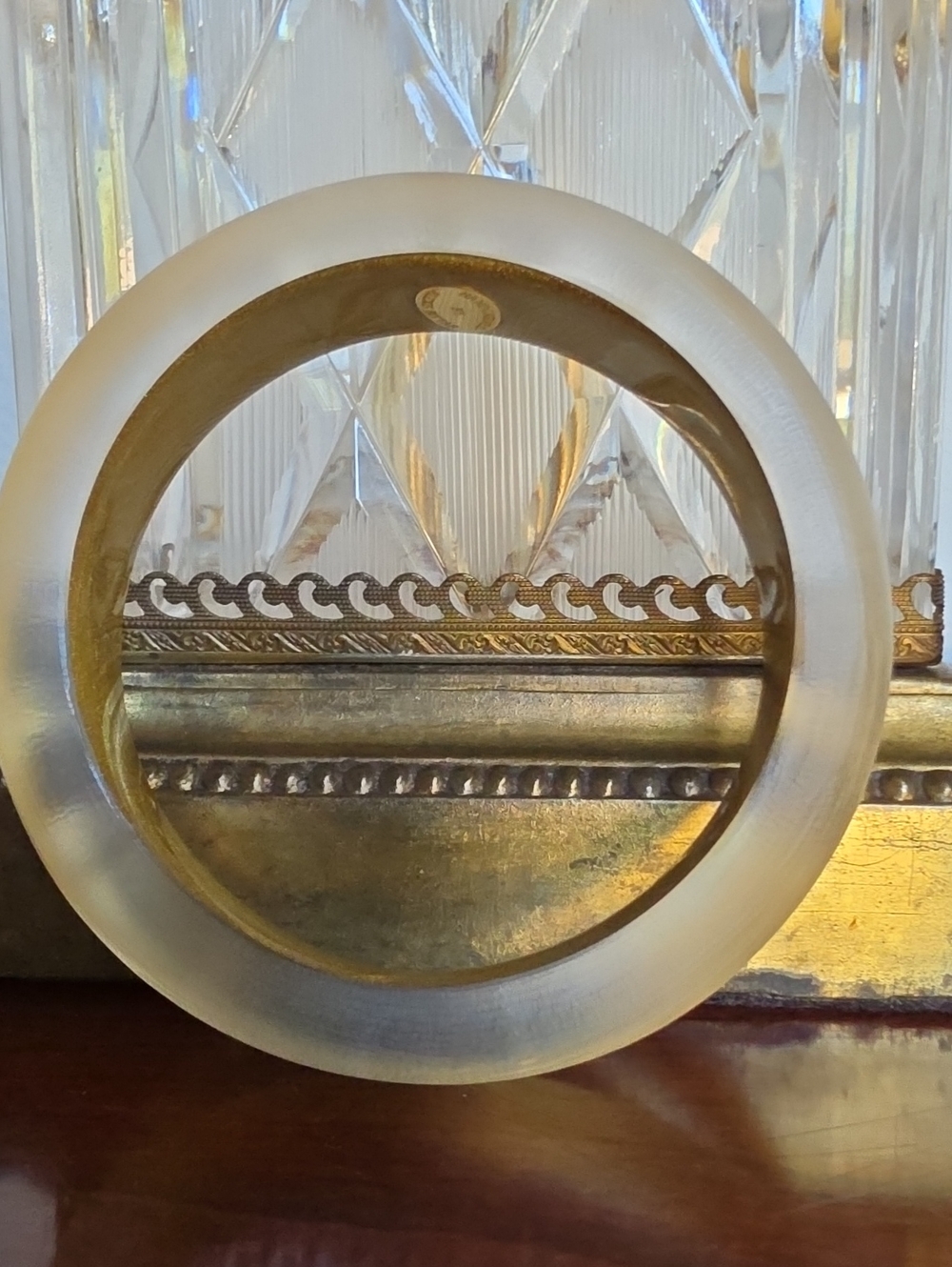 Alexis Bittar Lucite Gold Tapered Bangle Bracelet